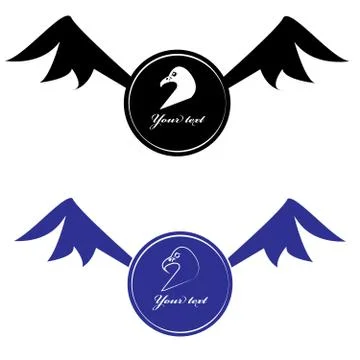Eagle symbol isolated on white background. Vector illustration Stock Illustration