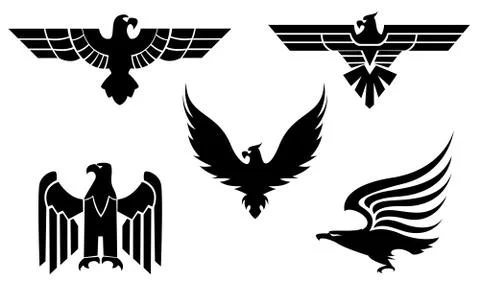 Eagle tattoos Illustrazione stock