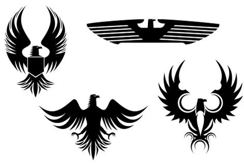 Eagle tattoos Stock Illustration