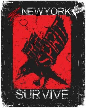 Eagle Tee graphic design Stock Illustration