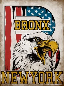 Eagle tee graphic Stock Illustration