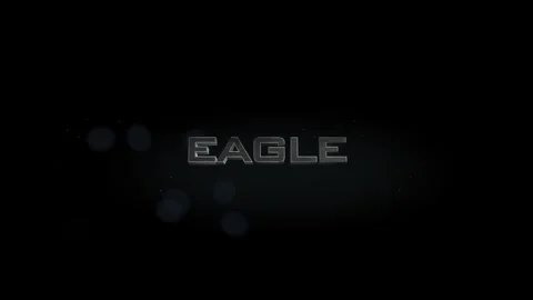 Eagle title metal text on black alpha channel background Vídeo Stock 295906841