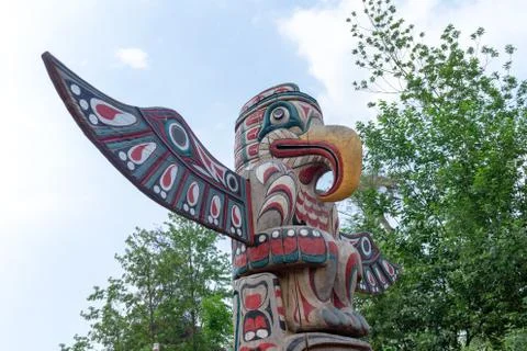 Eagle totem Stock Photos