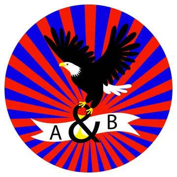 Eagle Vector Logo Template. Flying eagle holding Stock Illustration