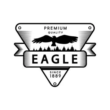 Eagle vector logo template Illustrazione stock