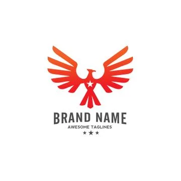 Eagle Vector with star logo Stock Illustration