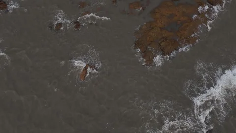 Eagle view of the coastal beach side Stock Footage 309928695
