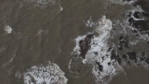 Eagle view of the coastal beach side Stock Footage 309928806