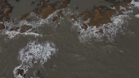 Eagle view of the coastal beach side Stock Footage 309929233