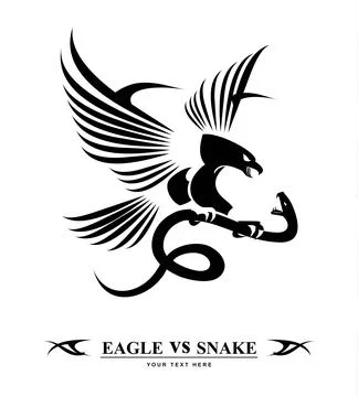 EAGLE vs SNAKE 2 Stock Illustration