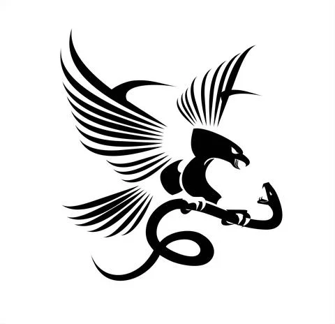 Eagle vs viper Stock Illustration
