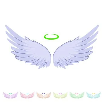 Eagle wing angel vector cartoon graphic イラスト素材