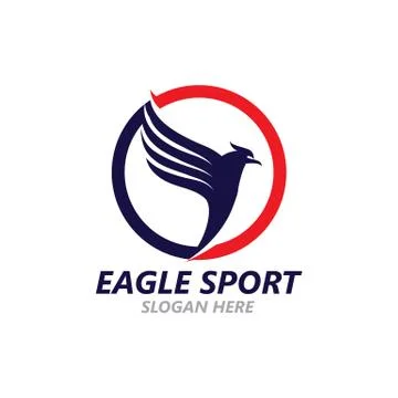 Eagle wing logo design vector image template Stock Illustration