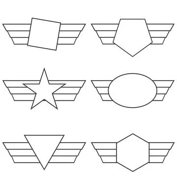 Eagle wings army Stock Illustration
