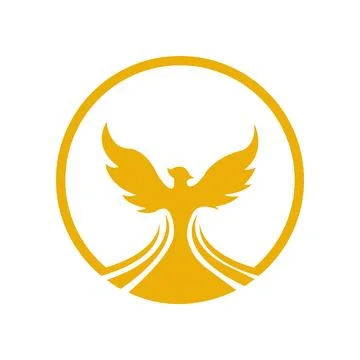 Eagle wings flying eagle logo design Pro Vector Eagle wings illustration logo Stock Illustration