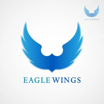 EAGLE WINGS LOGO 2 Stock Illustration
