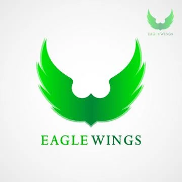 EAGLE WINGS LOGO 3 Stock Illustration
