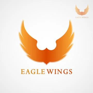EAGLE WINGS LOGO 4 Stock Illustration