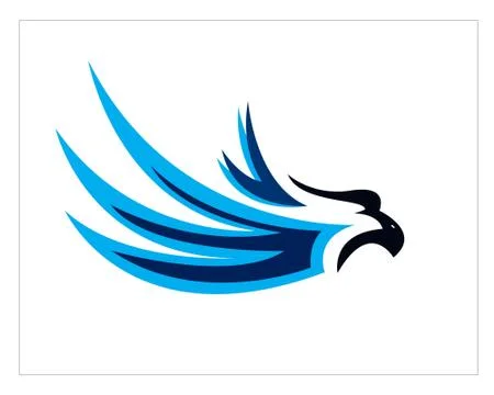 Eagle wings logo concept design Illustrazione stock