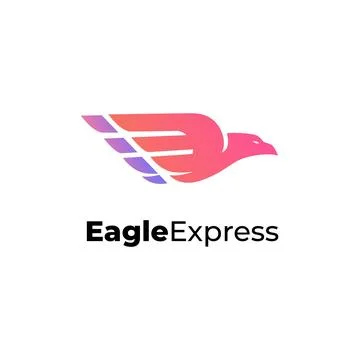 Eagleexpress: Straight-flying Eagle Logo. Stock Illustration
