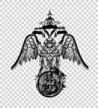 Eagles Shield Graphic Isolated Drawing Stock Illustration