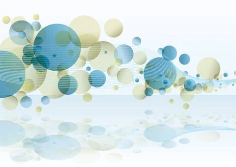 Eainbow subtle white White subtle bubble background with reflection in sur... Foto stock