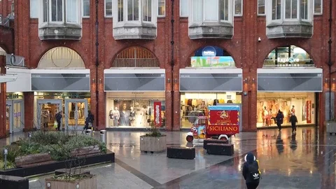 Ealing Broadway Shopping Centre, Slow Motion Stock Footage 102189607