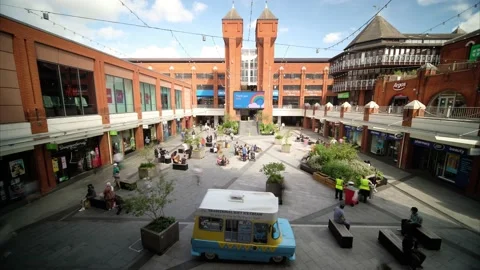 Ealing Broadway shopping centre time lapse- London Stock Footage 159977943