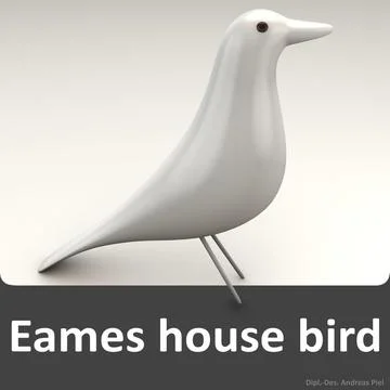 Eames house bird white(1) 3D Model