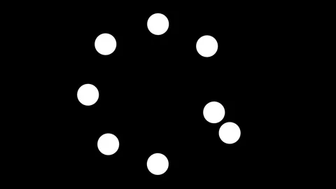 Eamless 4K high-contrast video featuring elegant white circles in a rhythmic, Видео 333272003
