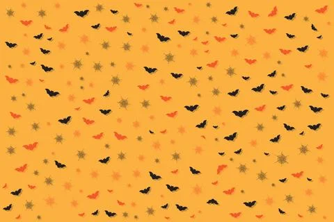 Eamless pattern with horror pumpkin circles Stock Illustration