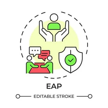 EAP flat linear concept icon 库存插图