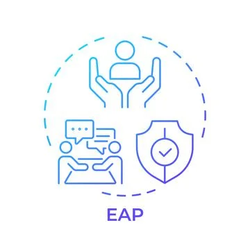 EAP gradient outline concept icon 库存插图
