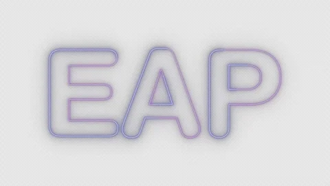 Eap neon effects, text animation on transparent background Stock Footage 303582180