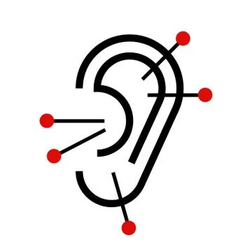 Ear acupuncture Stock Illustration