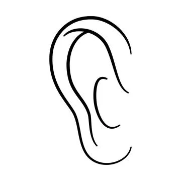Ear anatomical Icon Stock Illustration
