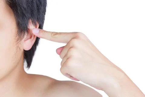 Ear and hand Foto stock
