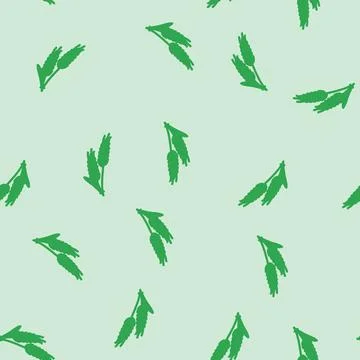 Ear barley grain glyph vector seamless pattern Stock Illustration
