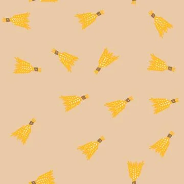 Ear barley harvest vector seamless pattern イラスト素材