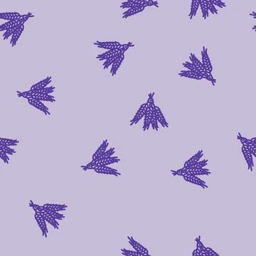 Ear barley line vector seamless pattern Illustrazione stock