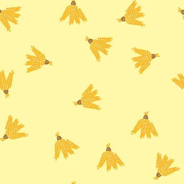 Ear barley vector seamless pattern Stock Illustration