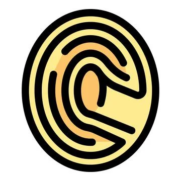 Ear biometric identification system showing unique pattern Illustrazione stock
