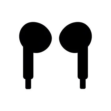 Ear buds Flat Icon Perfect for Web, Mobile, App, UI Design, and Graphic Design. Stock Illustration
