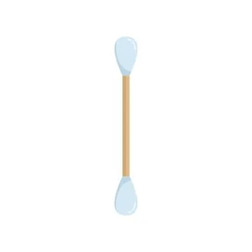Ear clean stick icon flat vector. Cotton swab 스톡 일러스트