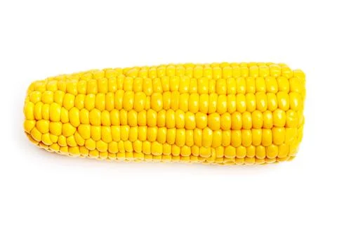 An ear of corn isolated on a white background Stock Photos