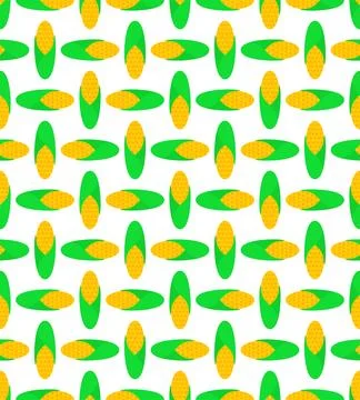 Ear of corn pattern seamless. Baby fabric texture Stock Illustration