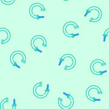 Ear cuff jewelry vector seamless pattern Illustrazione stock