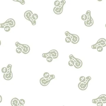 Ear cutting ache glyph vector seamless pattern 스톡 일러스트
