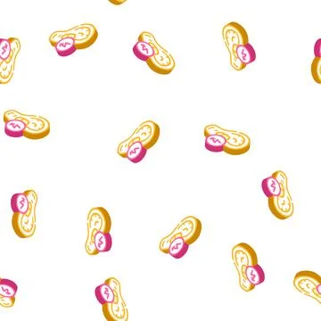 Ear cutting ache isometric icon seamless pattern 스톡 일러스트