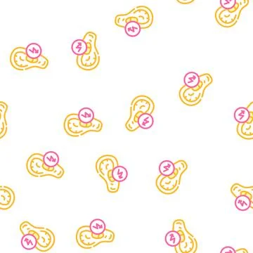 Ear cutting ache vector seamless pattern 스톡 일러스트